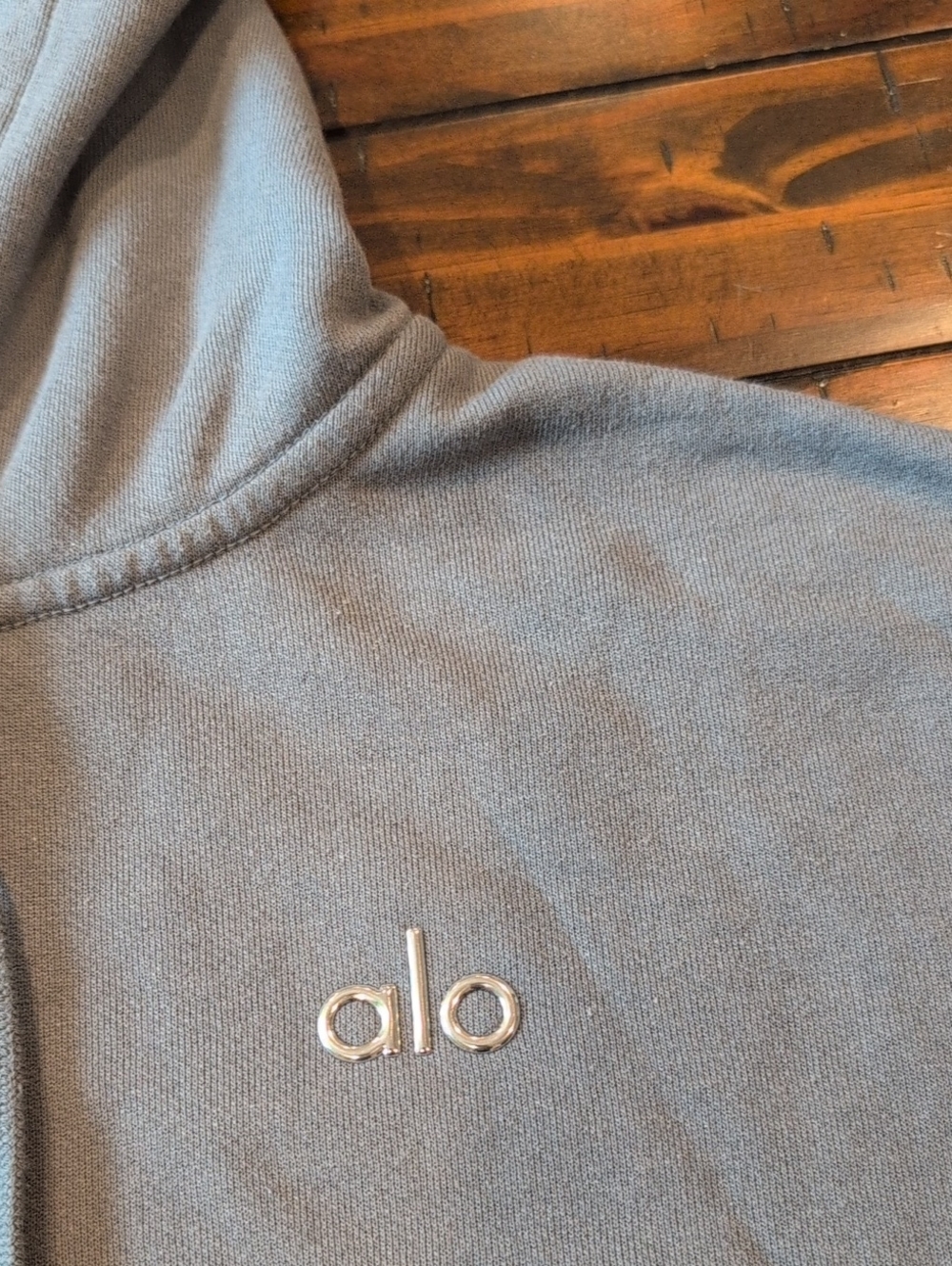 Alo Accolade Hoodie Steel Blue Unisex - Picture 4 of 7